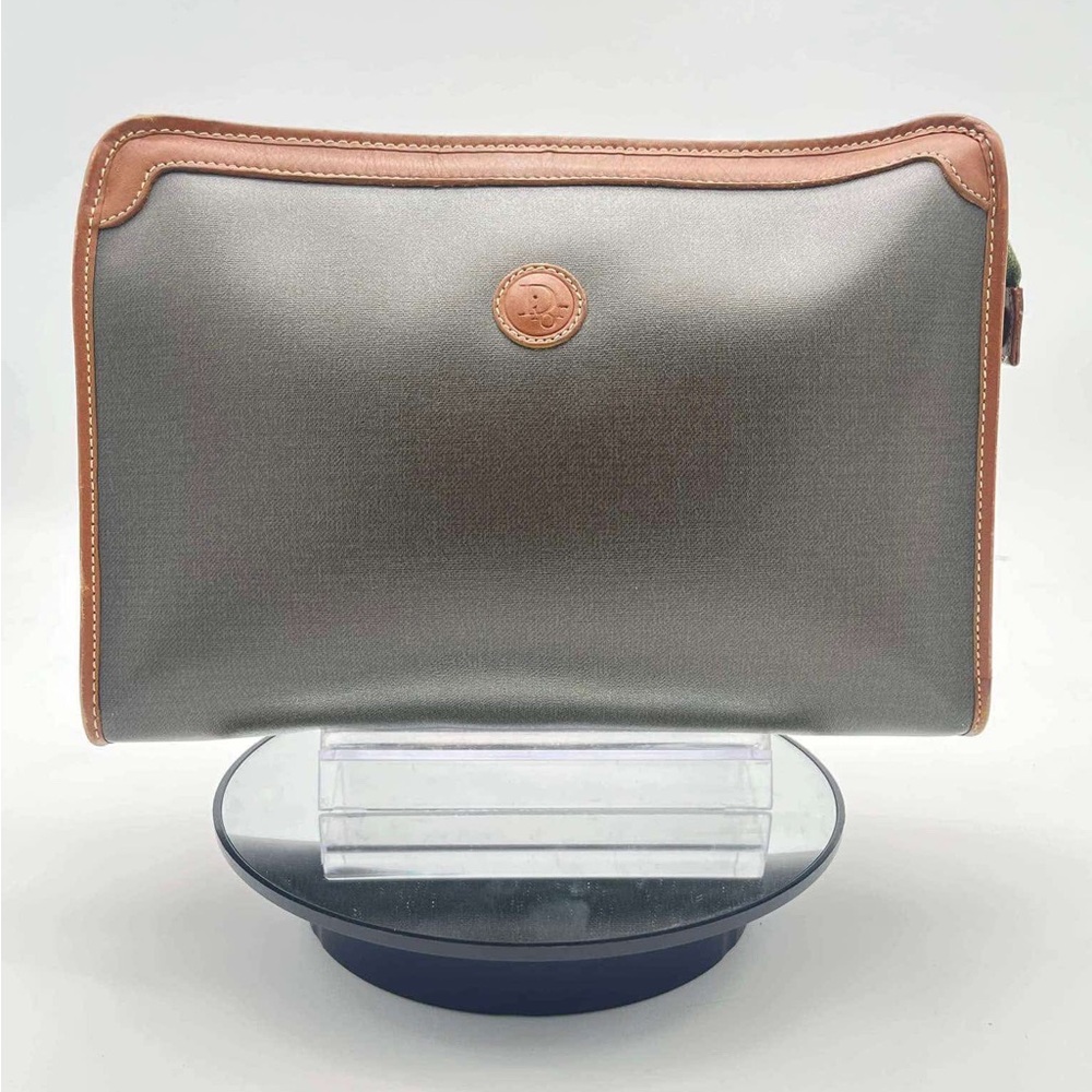 Dior Vintage Leather & Canvas Pouch - Free Gift Included